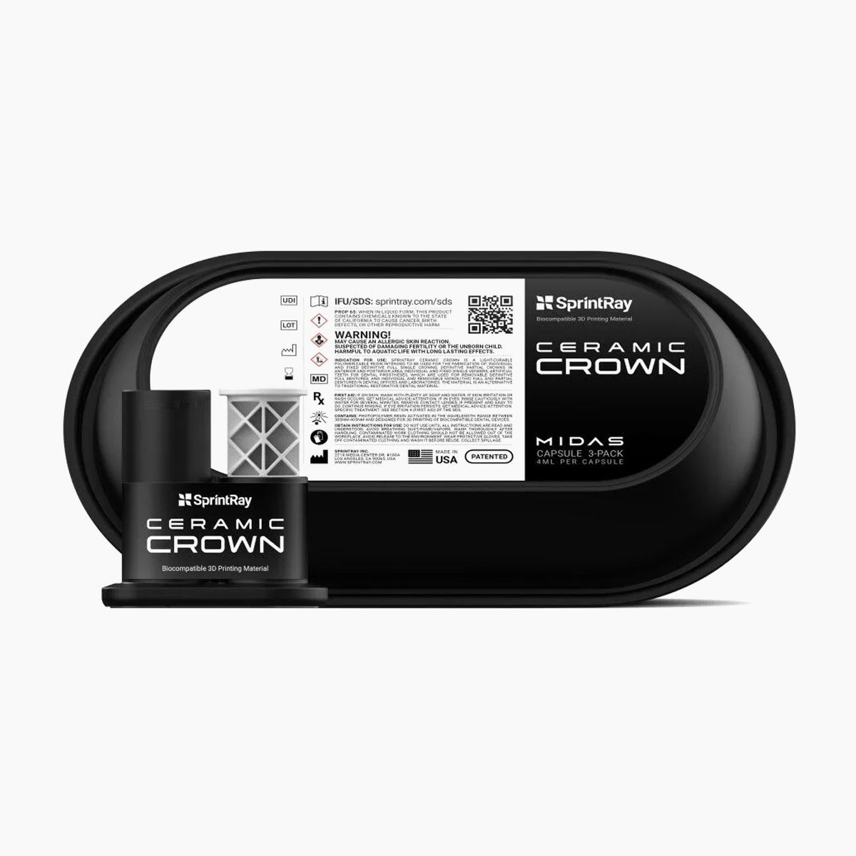 SprintRay Ceramic Crown MIDAS Capsule (3 Pack)